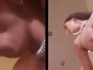 Big tits brunette banged on the table