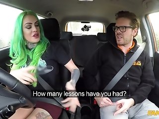 Fake Driving School - Wild Ride For Tattooed Large-Breasted Beauty 1 - Ryan Ryder