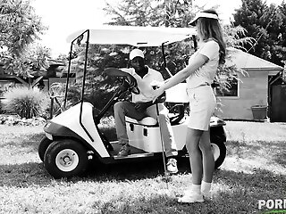 Hole in 1: Gold Coach Uses his Big Black Driver to Make Francys Belle Squirt Hard GP2019 - PornWorld