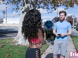 Trickery - Demi Sutra squirts & sucks on a big dick